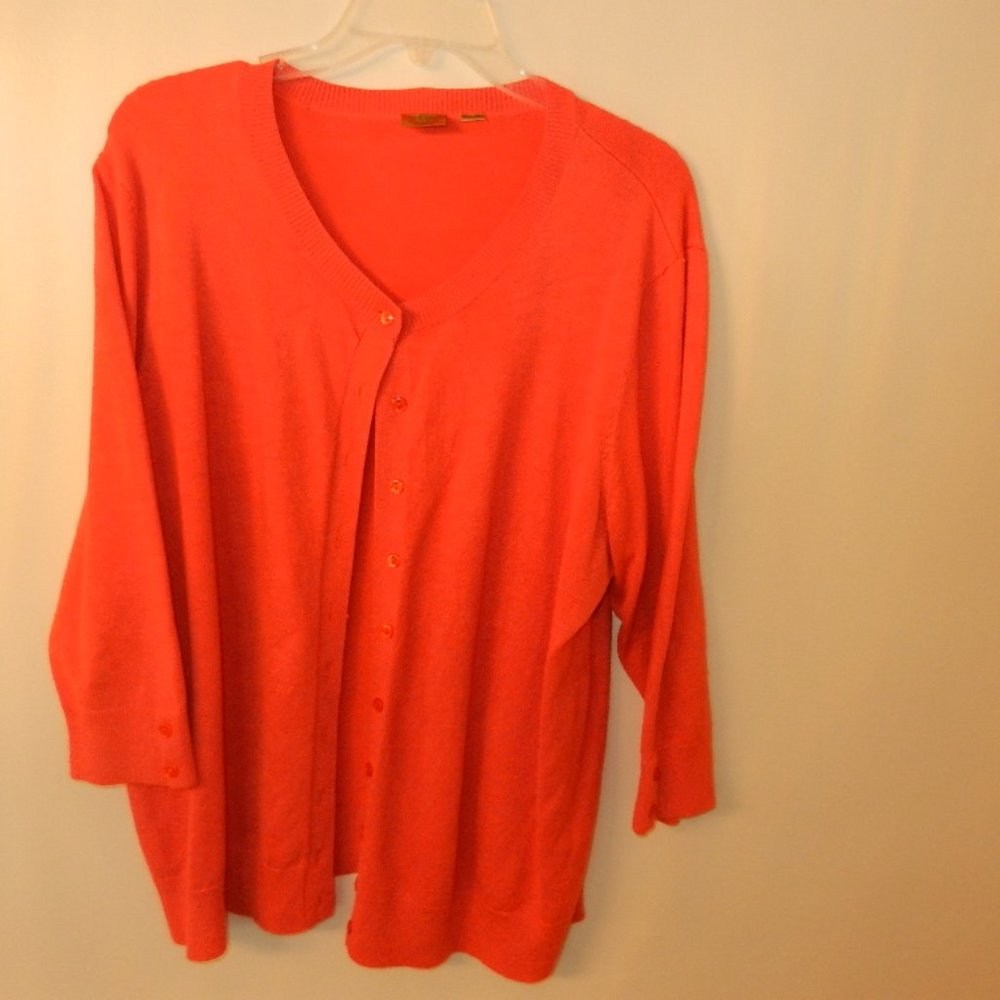 Peach 3/4 sleeve cardigan